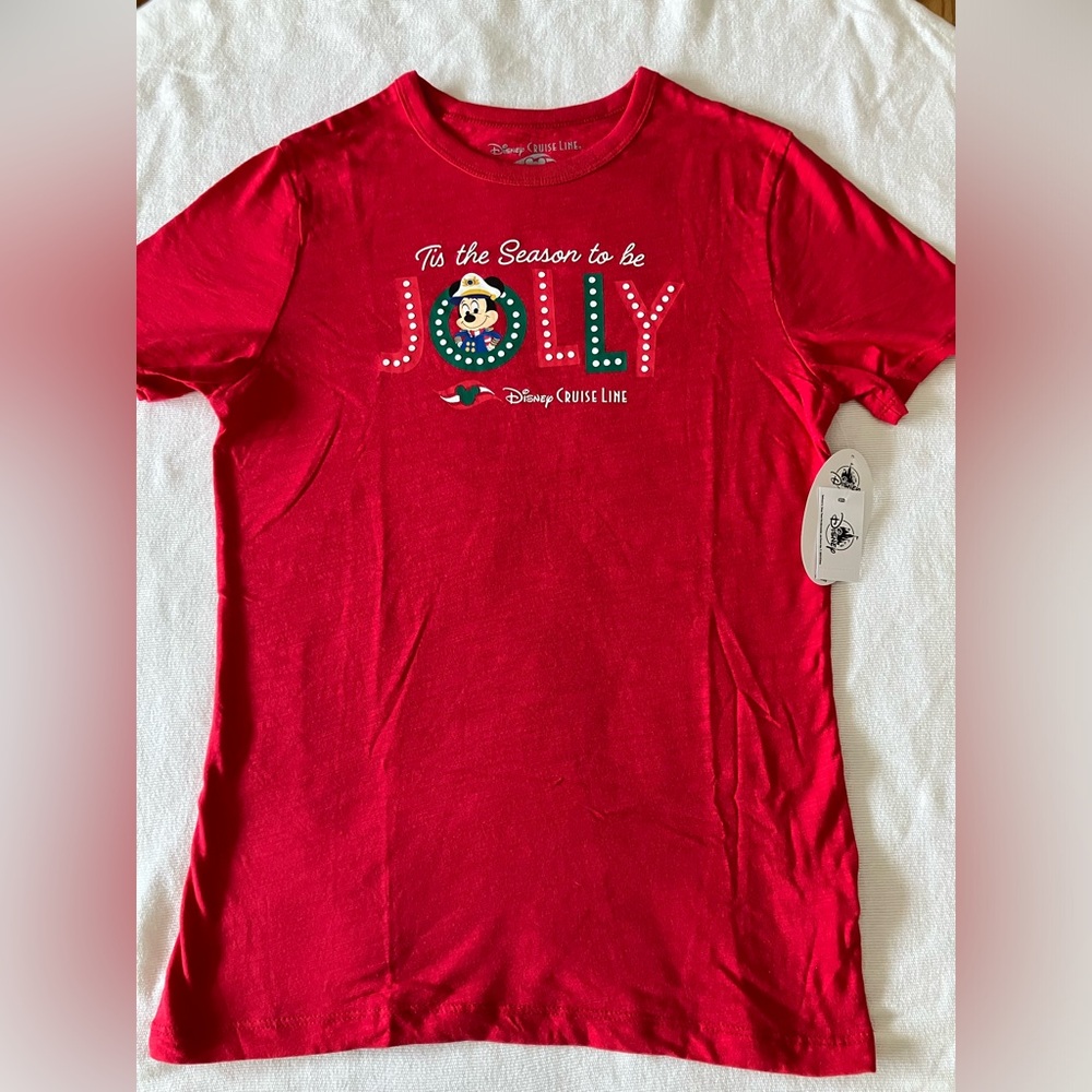 NWT Disney Cruise Line Jolly Holiday Christmas t-shirt youth